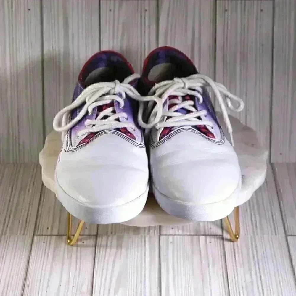 Azzure leather white/purple ombre style Shelly Low Lace shoe size 8 - Picture 4 of 12